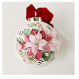 "Personalized 2 Poinsettia's Ceramic Ornament" - Ornaments in multicolorassorted-colors by AlisonJerry