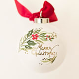 "Personalized 2 Poinsettia's Ceramic Ornament" - Ornaments in multicolorassorted-colors by AlisonJerry