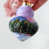 "Snowy Winter Pine Ornament - 15" - Ornaments in multicolor by Weronika Zubek