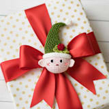 "Crochet Elf Ornament" - Ornaments in multicolor by Melange Collection