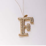 "Personalized Handmade Letter Ornament - Small F" - Ornaments in silver by Courtney Bedi