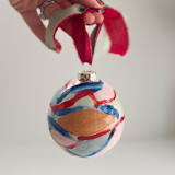 "Colorful Abstract Ball Ornament" - Ornaments in multicolor by Mary Gaspar