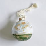 "2" Heavenly Sunset Globe Ornament - Blue" - Ornaments in blue by Kristen Laczi