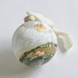 "2" Heavenly Sunset Globe Ornament - Blue" - Ornaments in blue by Kristen Laczi