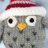 "Owl Ornaments, set of 3" - Ornaments in multicolor by Melange Collection