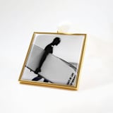 "Custom Square Ornament Gold" - Ornaments in gold by Kimbra Mooers