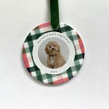 "Personalized Pet Ornament - Milton Plaid" - Ornaments in multicolorassorted-colors by Holly Whitcomb