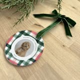 "Personalized Pet Ornament - Milton Plaid" - Ornaments in multicolorassorted-colors by Holly Whitcomb