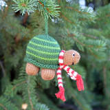 "Turtle Ornaments, set of 2" - Ornaments in green by Melange Collection