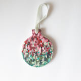 "Holiday Fling Floral Ornament" - Ornaments in multicolor by Jocelyn Elizabeth