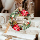 "Personalized Acrylic Poinsettia Christmas Married Ornament, Set of 1" - Ornaments in multicolor by Iveta Abolina