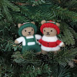"Swiss Bear Ornaments, set of 2" - Ornaments in multicolor by Melange Collection