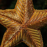 "Gold Zardozi Star Ornament" - Ornaments in gold by Aahlada Chennupati