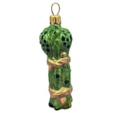 "Bunch of Asparagus Polish Glass Christmas Ornaments Set of 2 Food Vegetable" - Ornaments in green by Pinnacle Peak Trading Company