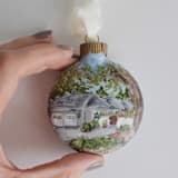 "Custom House Portrait Ornament" - Ornaments in multicolor by Kristen Laczi