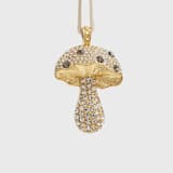 "Mushroom hanging ornament" - Ornaments in gold by Joanna Buchanan