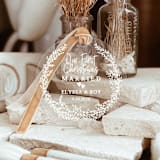 "Personalized Acrylic Our First Christmas Married Ornament, Set of 1" - Ornaments in green by Iveta Abolina
