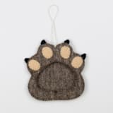 "Felt Paw Frame Ornament - Brown" - Ornaments in brown by Global Goods Partners