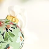 "Green Floral Botanical Ornament" - Ornaments in green by Kate Nelson