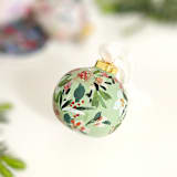 "Green Floral Botanical Ornament" - Ornaments in green by Kate Nelson