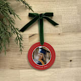 "Custom Photo Ornament - Grad Solid Border" - Ornaments in white by Holly Whitcomb
