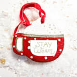 "Hand- made Clay Mug Ornament" - Ornaments in red by AlisonJerry