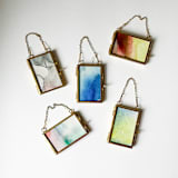 "Watercolor Wash Framed Ornament 5" - Ornaments in multicolor by Jocelyn Elizabeth