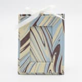 "Mini Hand-Marbled Picture Frame Ornament | Kyoto" - Ornaments in yellow by Inner Child