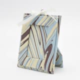 "Mini Hand-Marbled Picture Frame Ornament | Kyoto" - Ornaments in yellow by Inner Child