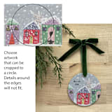 "Personalized Photo Ornament - Your child's artwork" - Ornaments in white by Holly Whitcomb