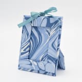 "Mini Hand-Marbled Picture Frame Ornament | Ocean Wave" - Ornaments in blue by Inner Child