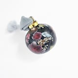 "Navy Rose Floral Ornament" - Ornaments in blue by Kate Nelson