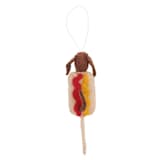 "Felt Corn Dog Ornaments-With Ketchup & Mustard" - Ornaments in multicolor by Global Goods Partners