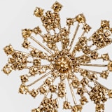 "Sparkle snowflake ornament, topaz" - Ornaments in yellow by Joanna Buchanan