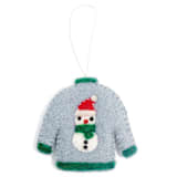 "Cozy Winter Ornaments-Blue Sweater" - Ornaments in blue by Global Goods Partners