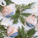 "2" Rose Gold Heavenly Seascape" - Ornaments in pink by Kristen Laczi