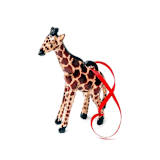 "Painted Wood Mini Giraffe Christmas Ornament" - Ornaments in brown by Aahlada Chennupati