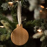 "Polka Dot Gold Ornament" - Ornaments in gold by Jocelyn Elizabeth