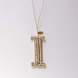 "Personalized Handmade Letter Ornament - Large I" - Ornaments in silver by Courtney Bedi