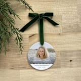 "Personalized Memorial Photo Ornament" - Ornaments in white by Holly Whitcomb