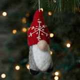 "Felt Holiday Gnome Ornament" - Ornaments in gray by Aahlada Chennupati