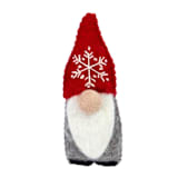 "Felt Holiday Gnome Ornament" - Ornaments in gray by Aahlada Chennupati