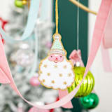 "Cotton Candy Santa Ornament" - Ornaments in multicolor by Jollity and Co