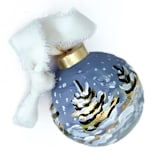 "Peace Within Gold Foil Christmas Ornament" - Ornaments in blue by Johanne Dziemian