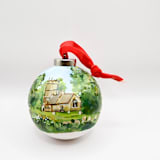 "Custom Hand-Painted Wedding Ornament" - Ornaments in white by Arohika Verma