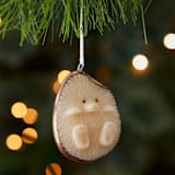 "Mini Tagua Ivory Hedgehog Ornament" - Ornaments in beige by Aahlada Chennupati