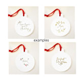 "Ceramic Personalized Wreath Ornament, 3.5"" - Ornaments in green by AlisonJerry