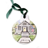 "Custom Personalized Home Illustration Ceramic Ornament" - Ornaments in multicolorassorted-colors by AlisonJerry