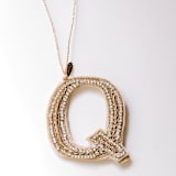 "Personalized Handmade Letter Ornament - Large Q" - Ornaments in silver by Courtney Bedi