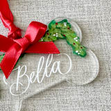 "Baby First Christmas Custom Round Ornament" - Ornaments in clear by Maria Ferrer G.